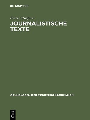 cover image of Journalistische Texte